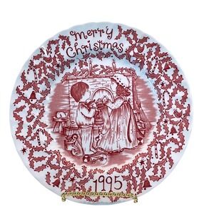 Royal Crownford Merry Christmas 1995 Plate by Norma Sherman Holiday Collectible